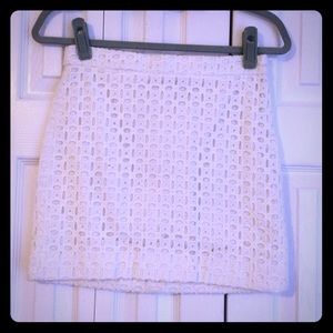 J. Crew Women's White Eyelet Skirt Size 0